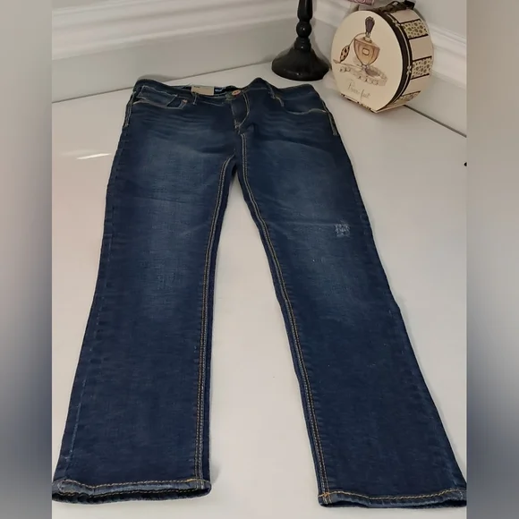 Levi's Skinny Adjustable Waist Stretch Denim Jeans Kids Girls Sz 12 NWT - Picture 3 of 10
